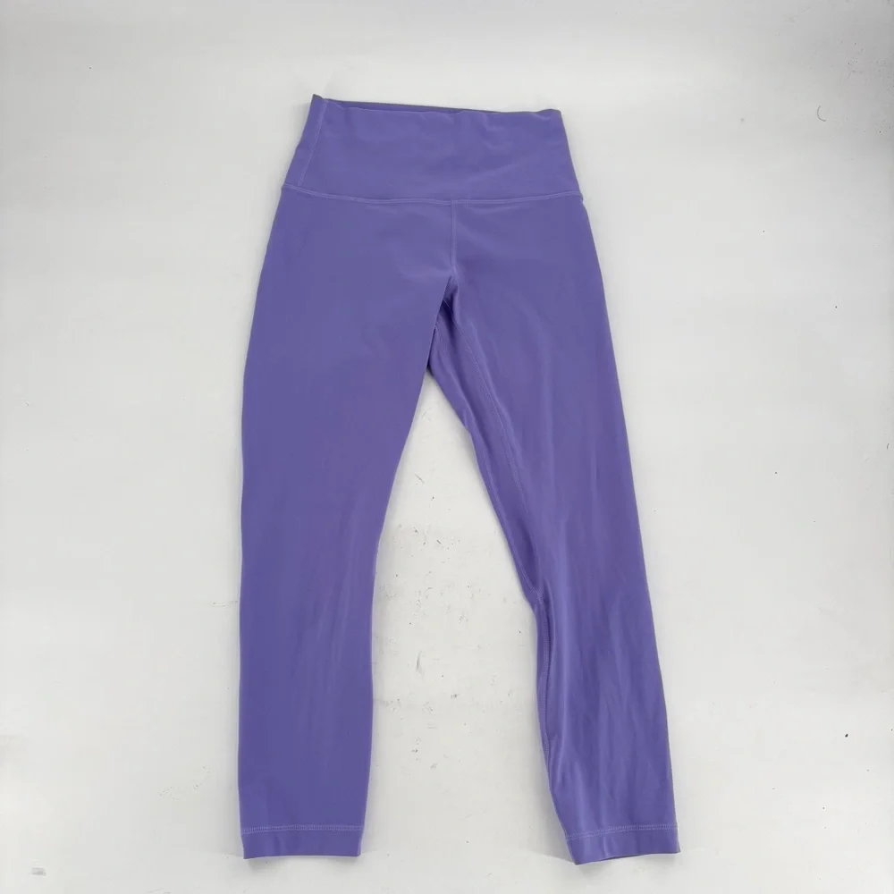 lululemon lilac purple leggings 4 high waisted athletic wear running fashion